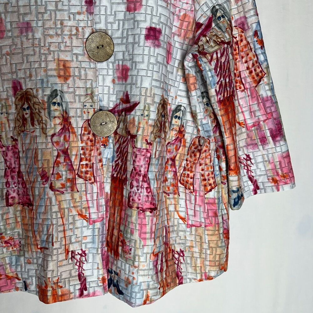 Multiples Camellia Quilted Button Front Petite Ja… - image 3